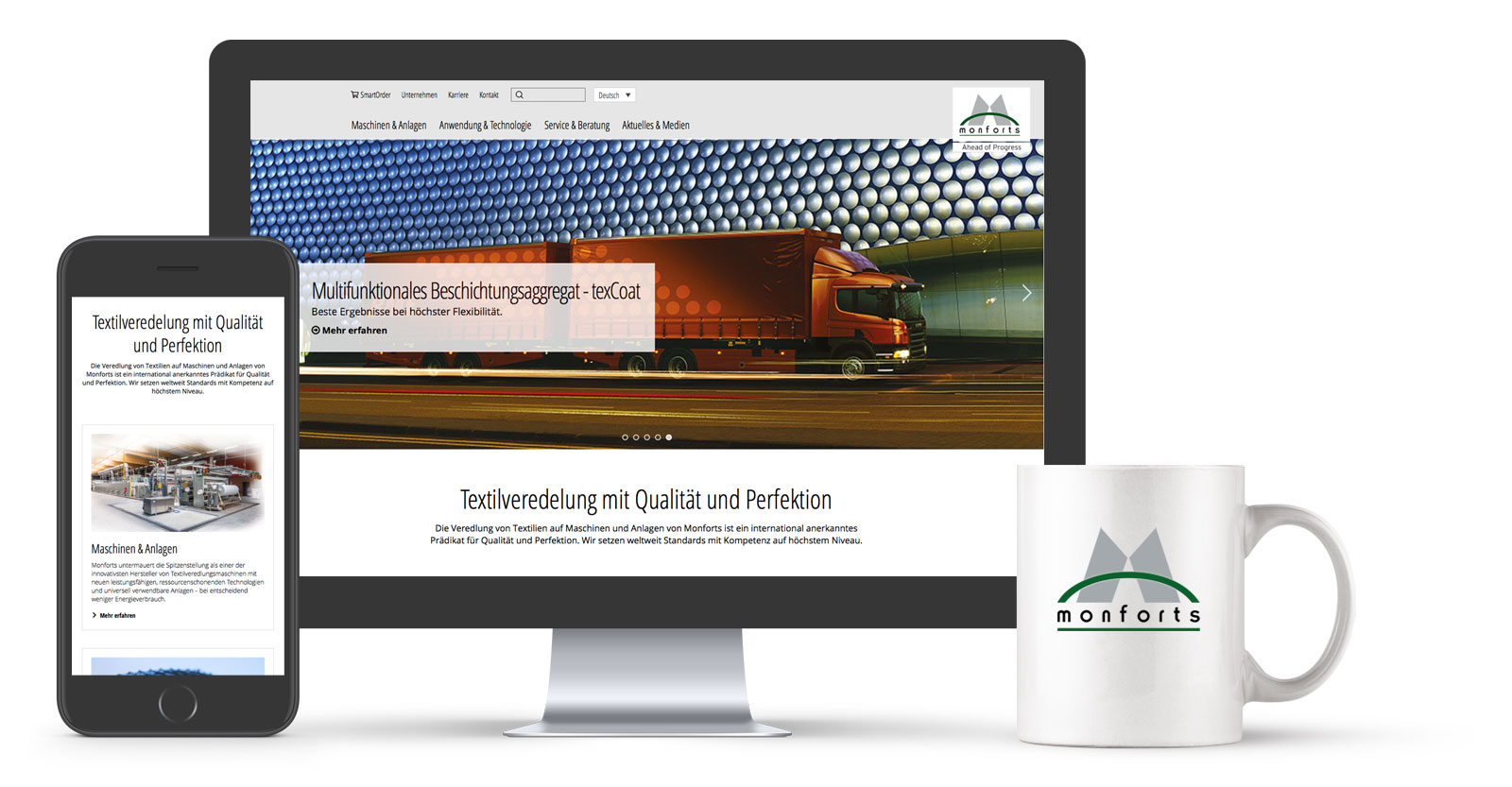 Referenz: Website Relaunch - A. Monforts Textilmaschinen GmbH & Co. KG